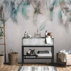 Colourful Feather Pattern Wall Mural