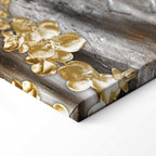 Golden Abstract Garden Canvas Print