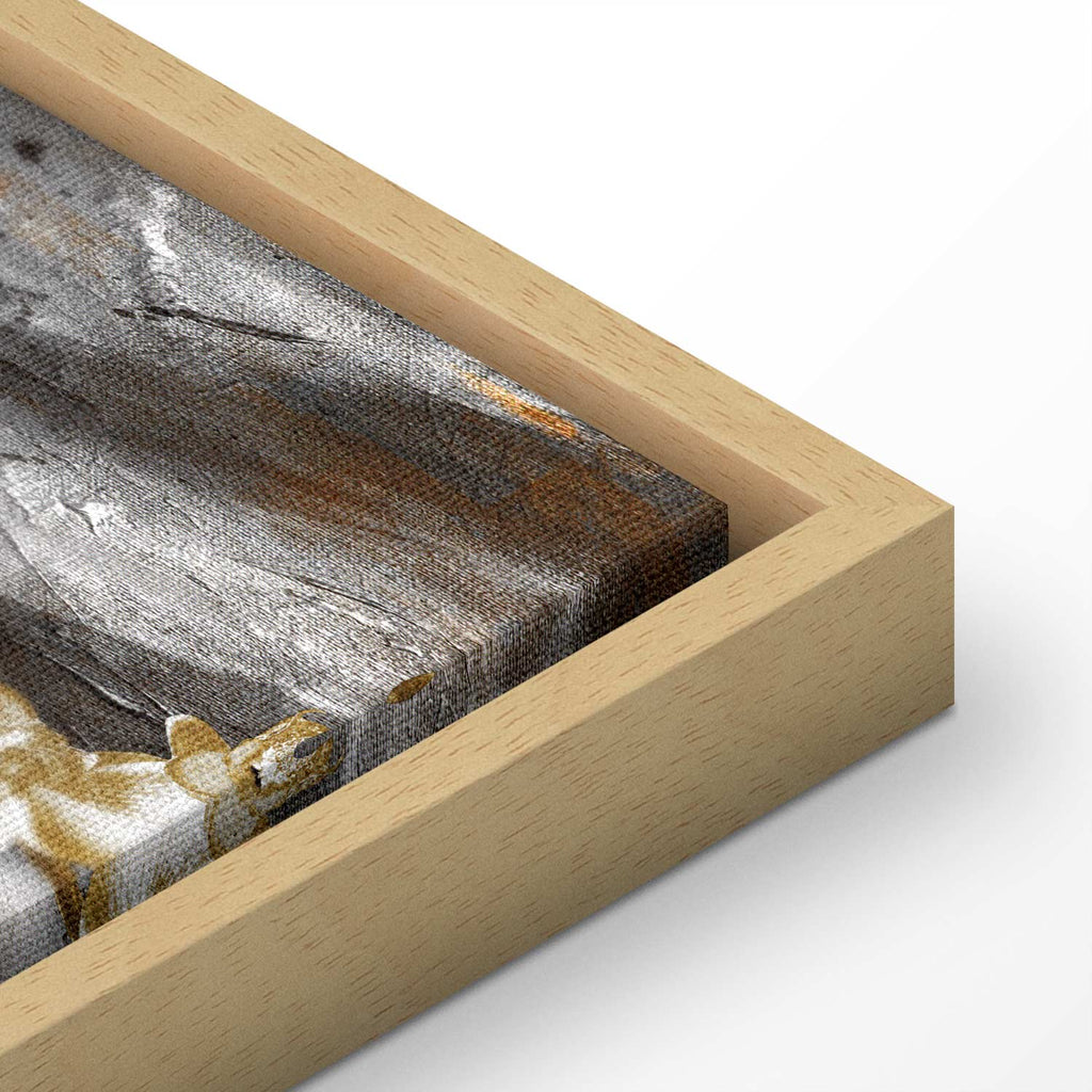 Golden Abstract Garden Canvas Print