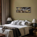 Golden Abstract Garden Canvas Print