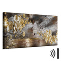 Golden Abstract Garden Canvas Print