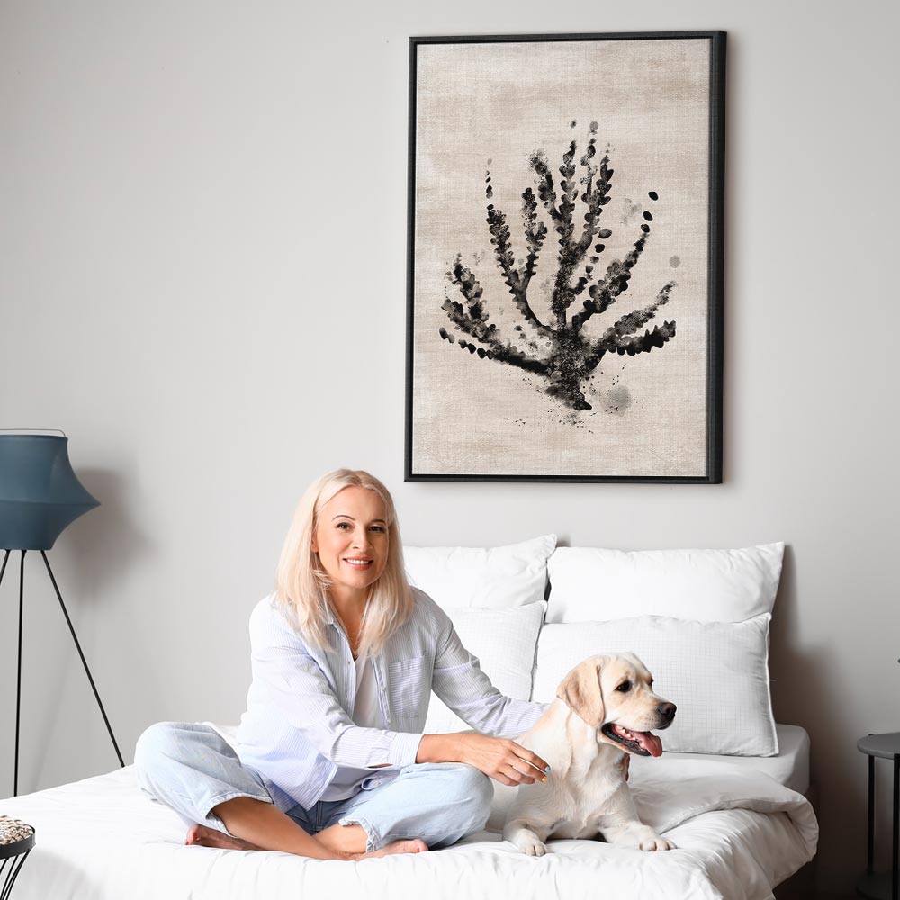 Sea Plant Botanical Vertical Canvas Print