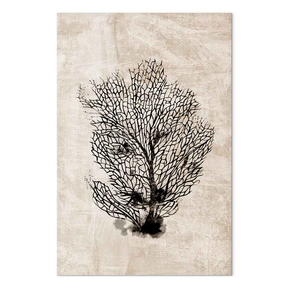 Sea Fan Botanical Vertical Canvas Print