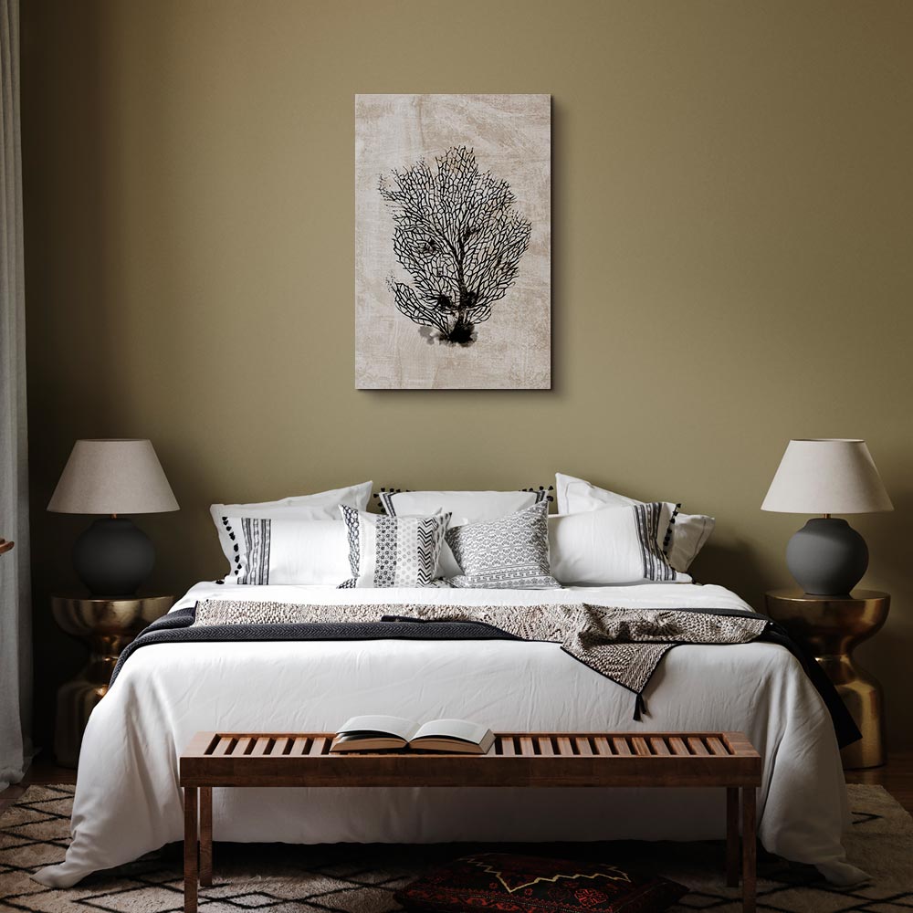 Sea Fan Botanical Vertical Canvas Print