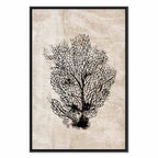 Sea Fan Botanical Vertical Canvas Print