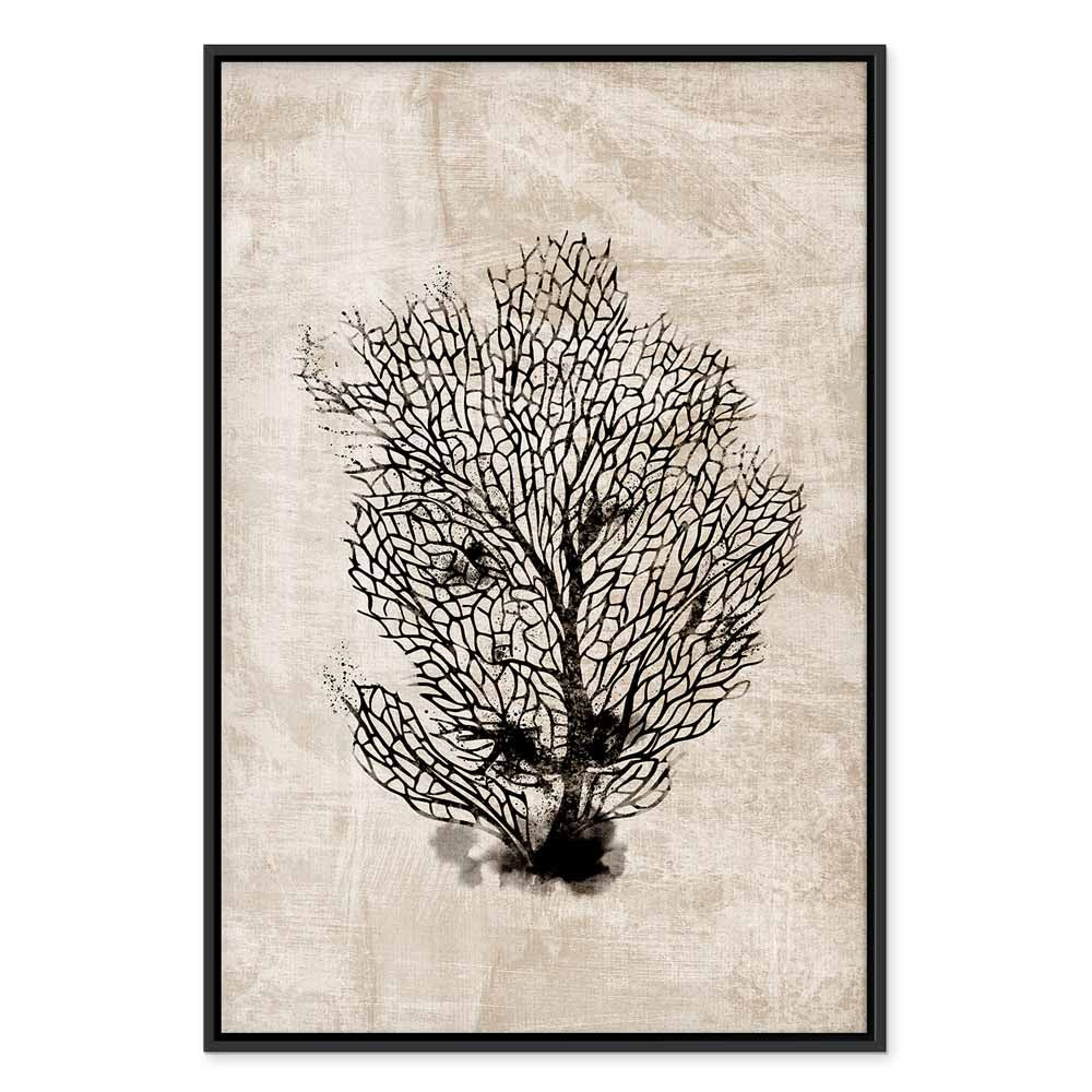 Sea Fan Botanical Vertical Canvas Print
