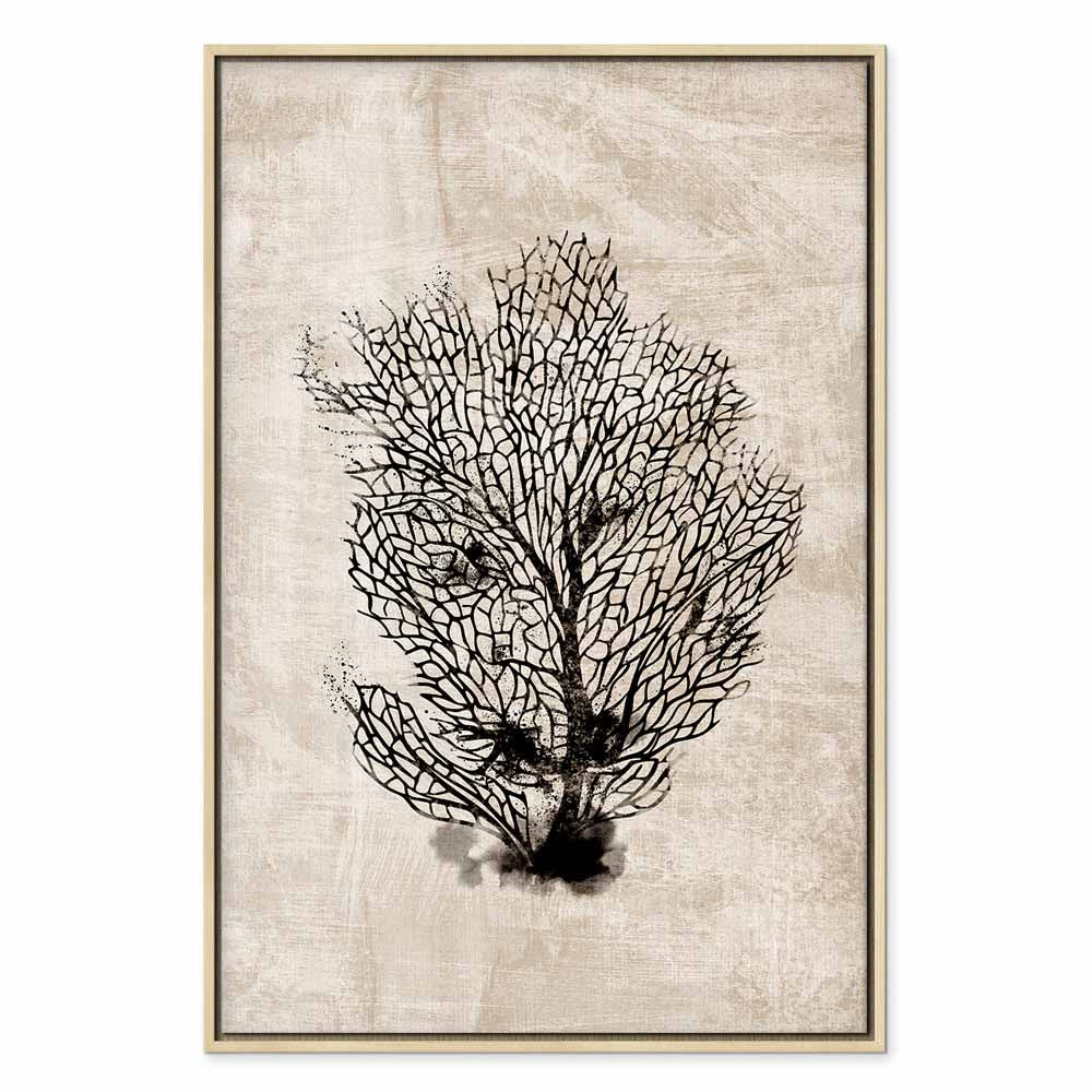 Sea Fan Botanical Vertical Canvas Print