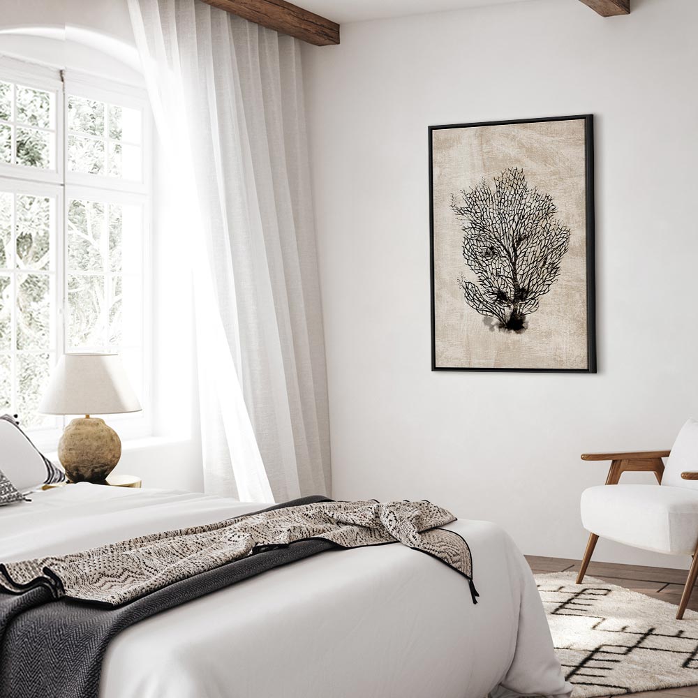 Sea Fan Botanical Vertical Canvas Print