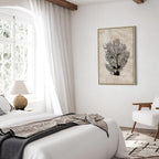 Sea Fan Botanical Vertical Canvas Print