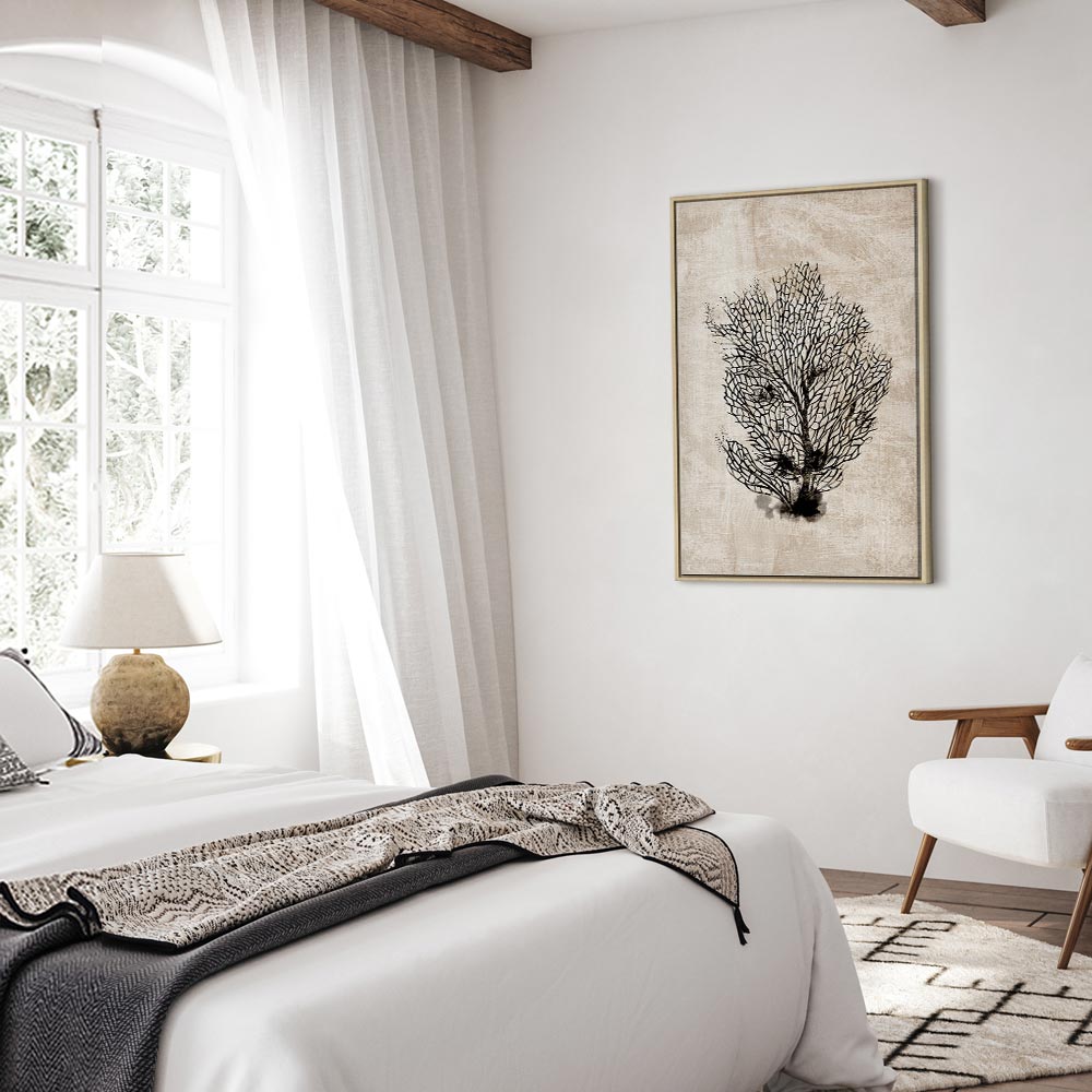 Sea Fan Botanical Vertical Canvas Print