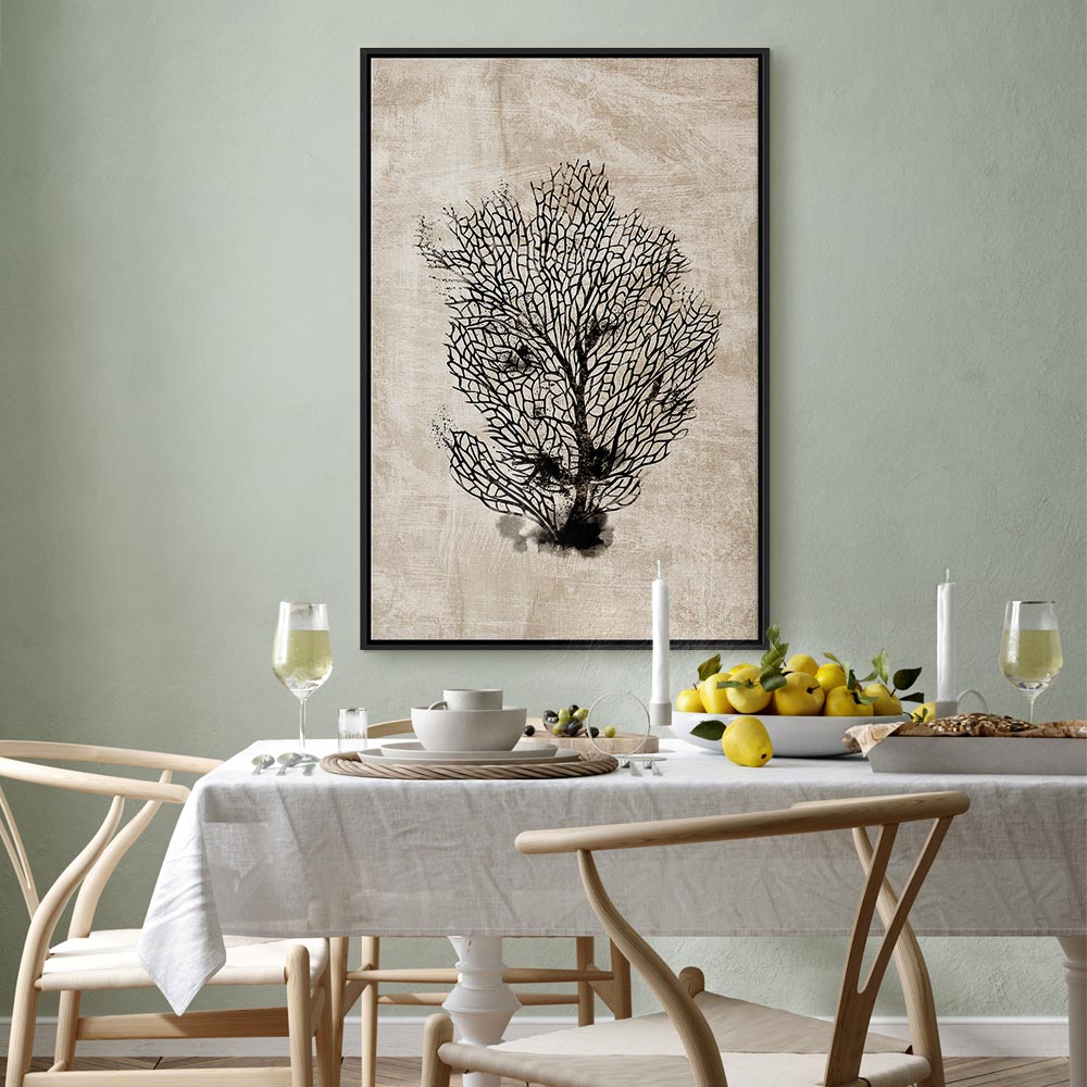 Sea Fan Botanical Vertical Canvas Print