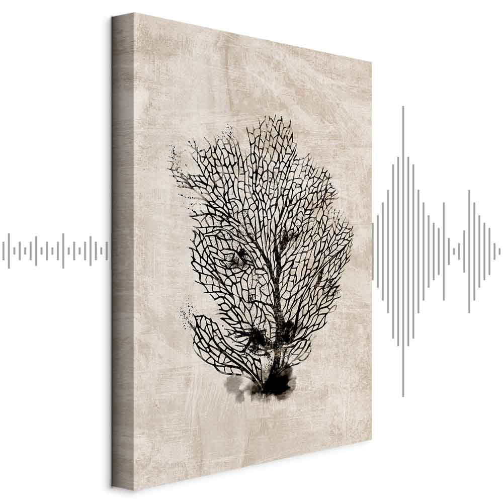 Sea Fan Botanical Vertical Canvas Print
