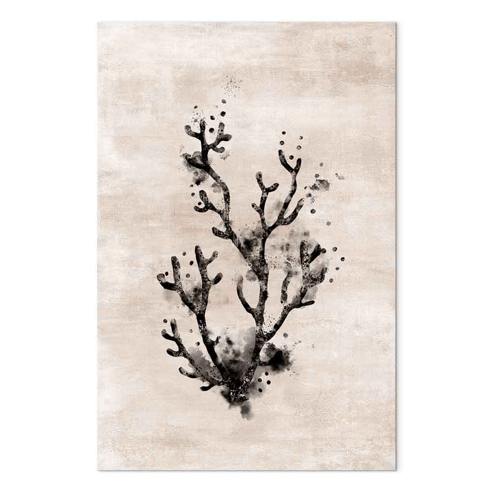 Ocean Waves Floral Vertical Canvas Print