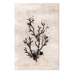 Ocean Waves Floral Vertical Canvas Print