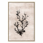 Ocean Waves Floral Vertical Canvas Print