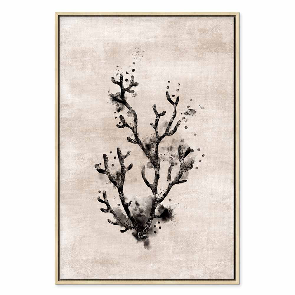 Ocean Waves Floral Vertical Canvas Print