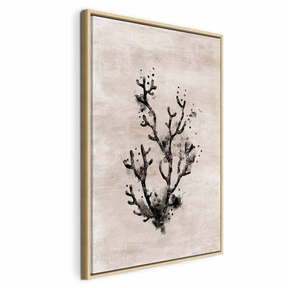 Ocean Waves Floral Vertical Canvas Print
