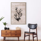 Ocean Waves Floral Vertical Canvas Print