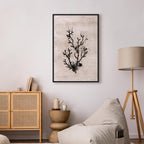 Ocean Waves Floral Vertical Canvas Print