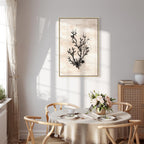 Ocean Waves Floral Vertical Canvas Print