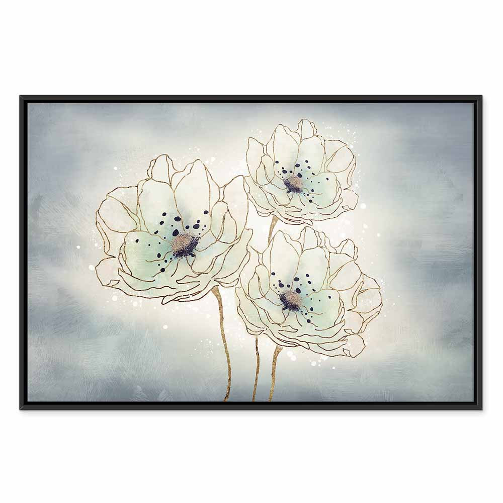 Ocean Floral Abstract Canvas Print