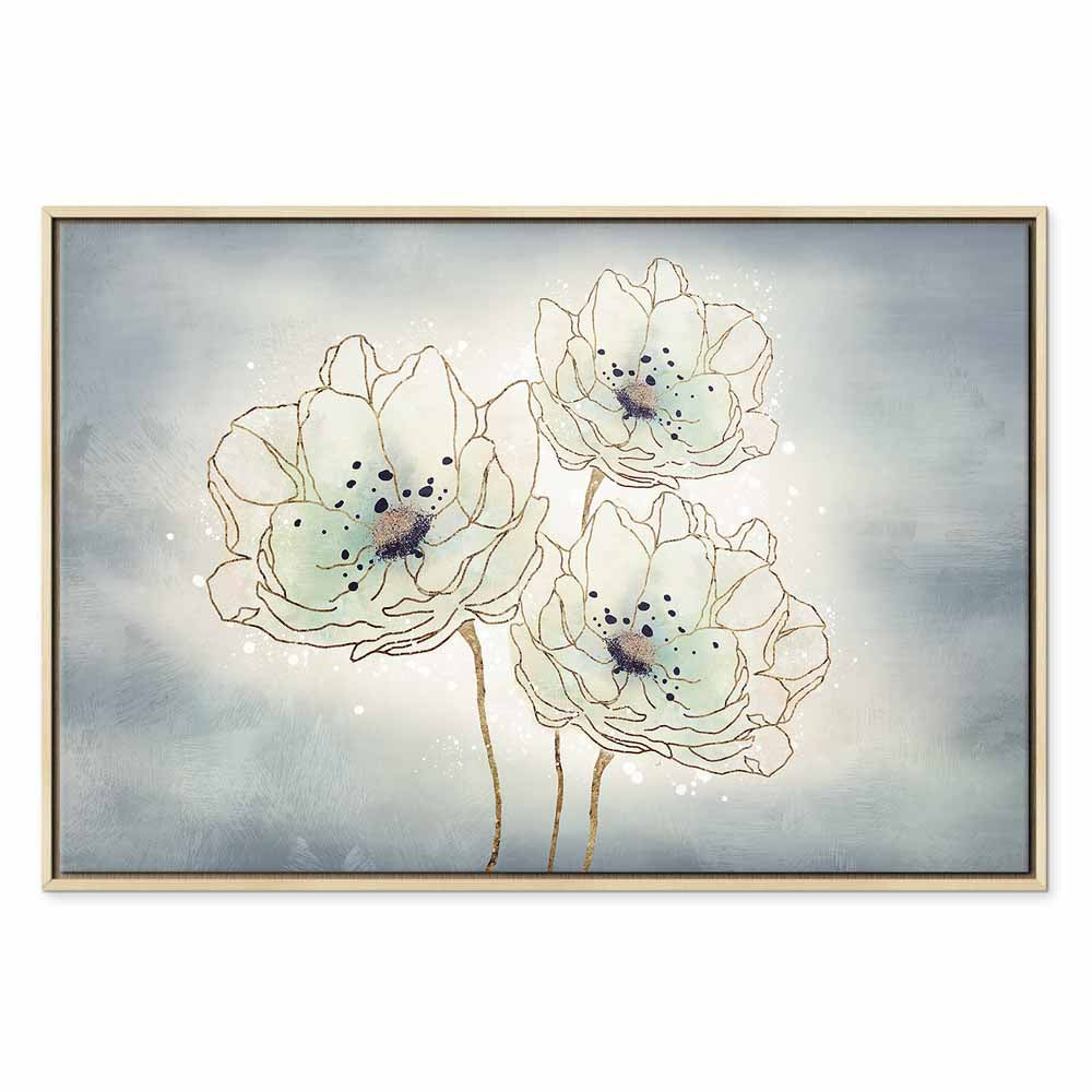 Ocean Floral Abstract Canvas Print