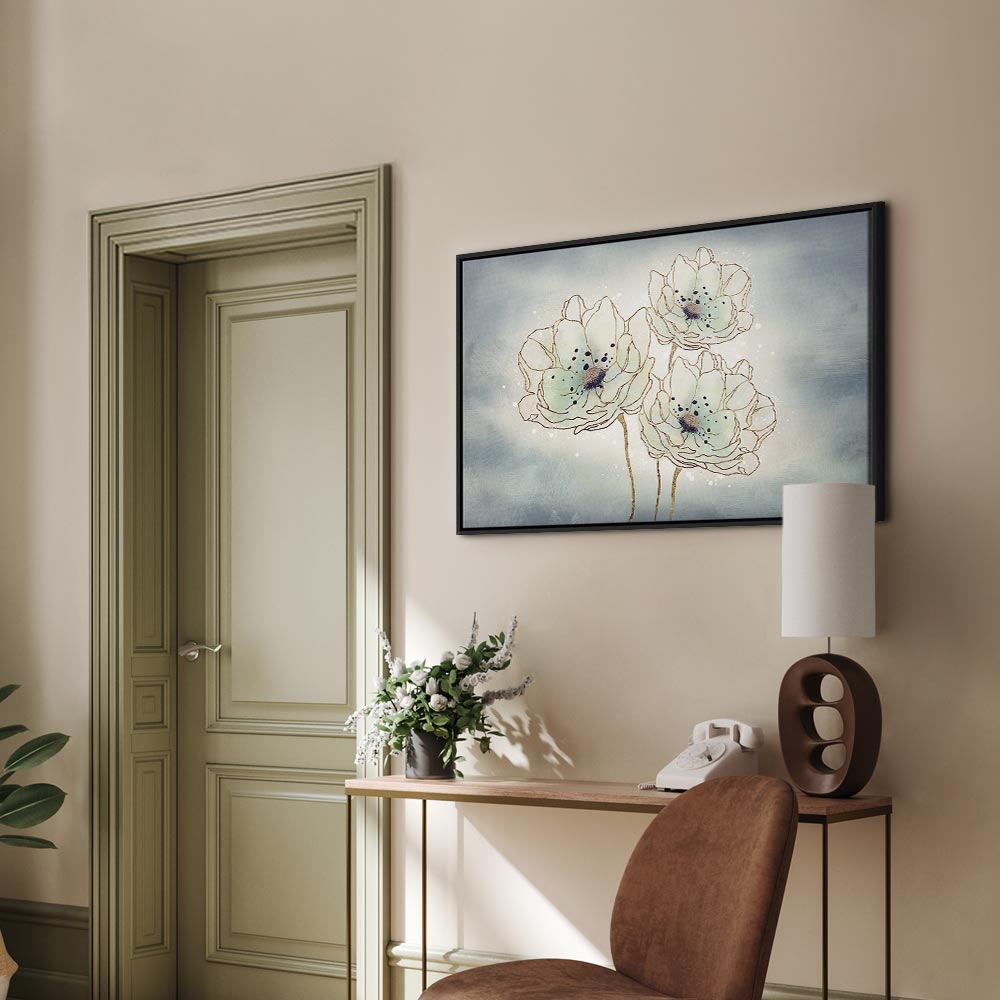 Ocean Floral Abstract Canvas Print