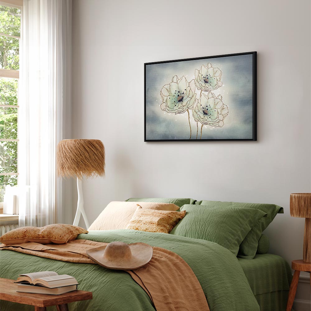 Ocean Floral Abstract Canvas Print