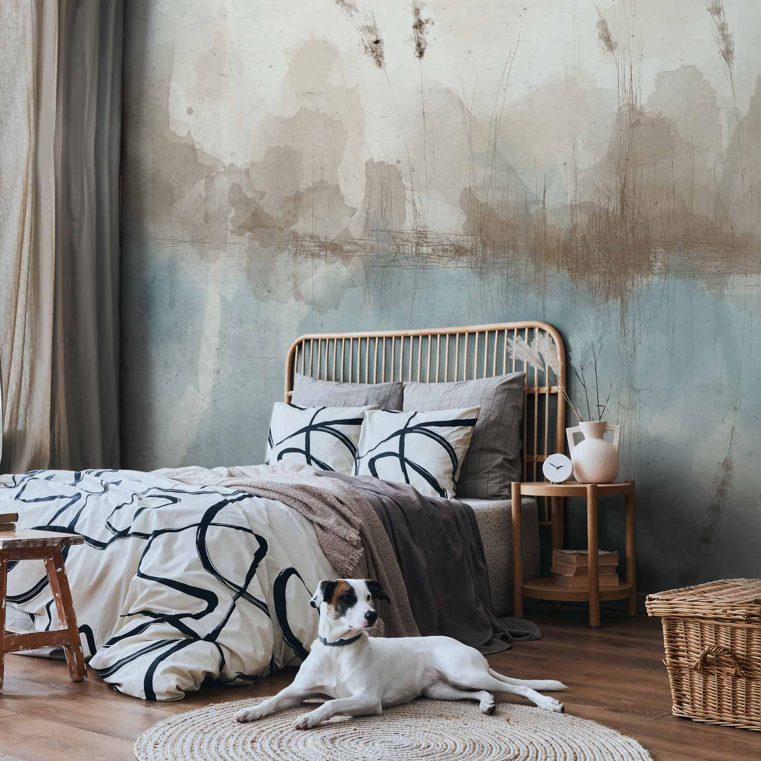 Abstract Winter Pond Nature Wall Mural