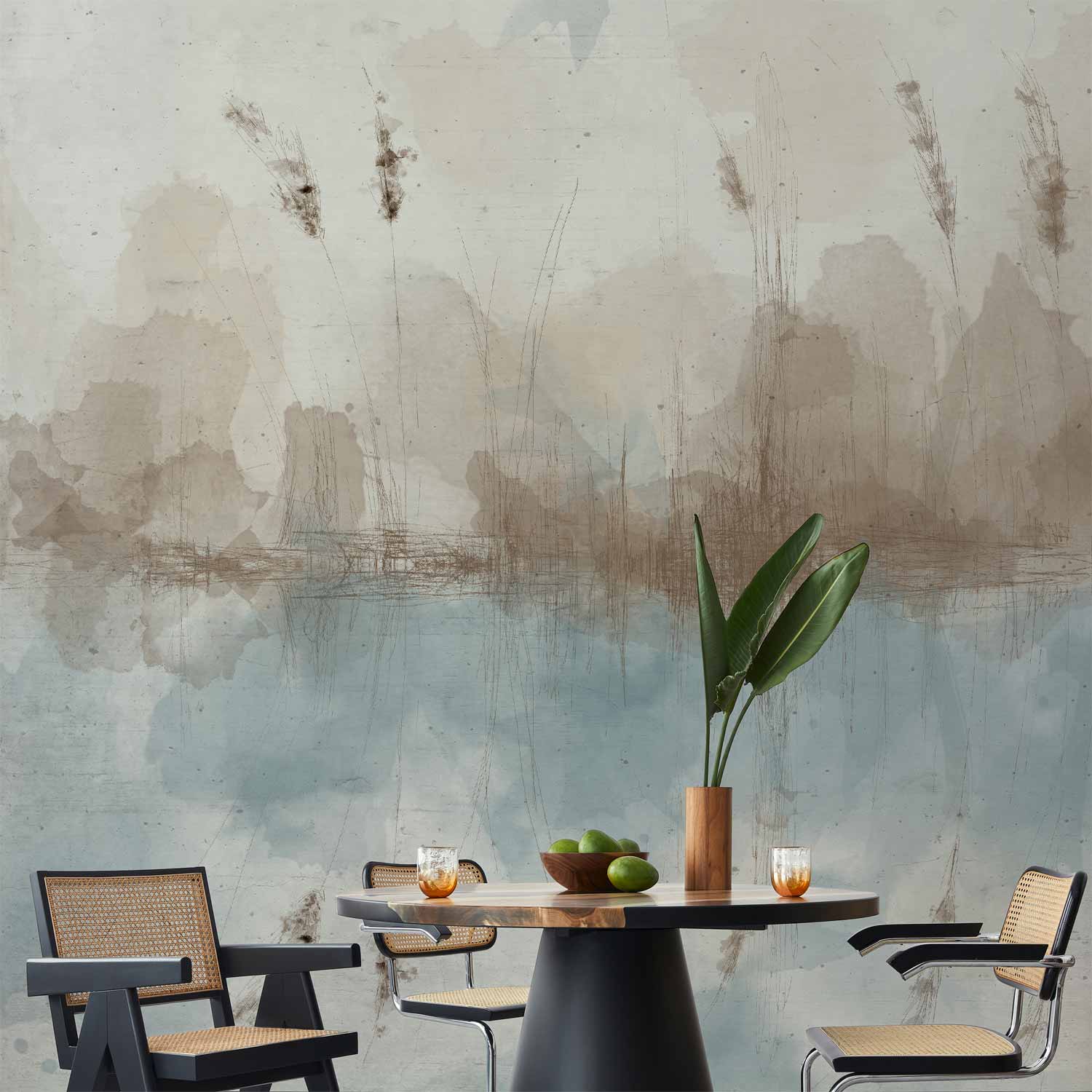 Abstract Winter Pond Nature Wall Mural