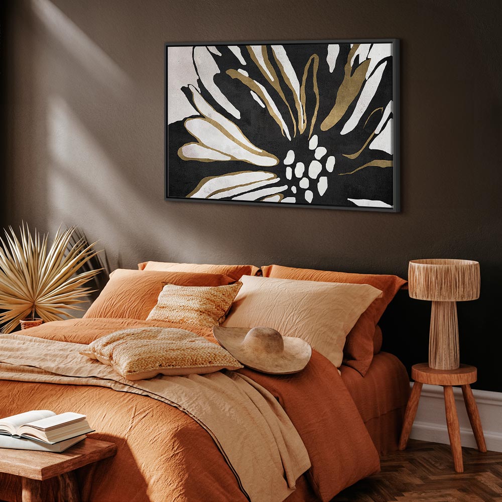Night Bloom Floral Abstract Canvas Print