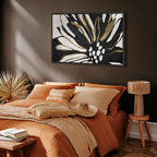 Night Bloom Floral Abstract Canvas Print