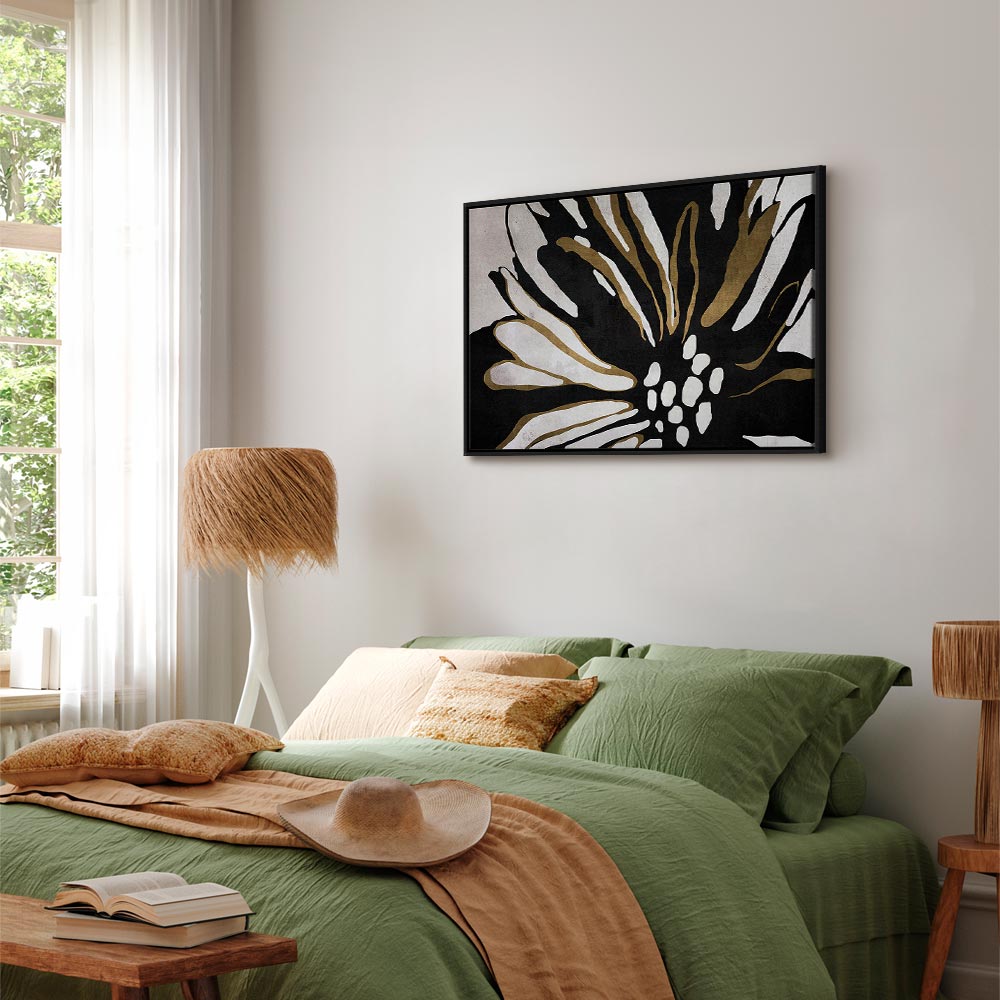 Night Bloom Floral Abstract Canvas Print