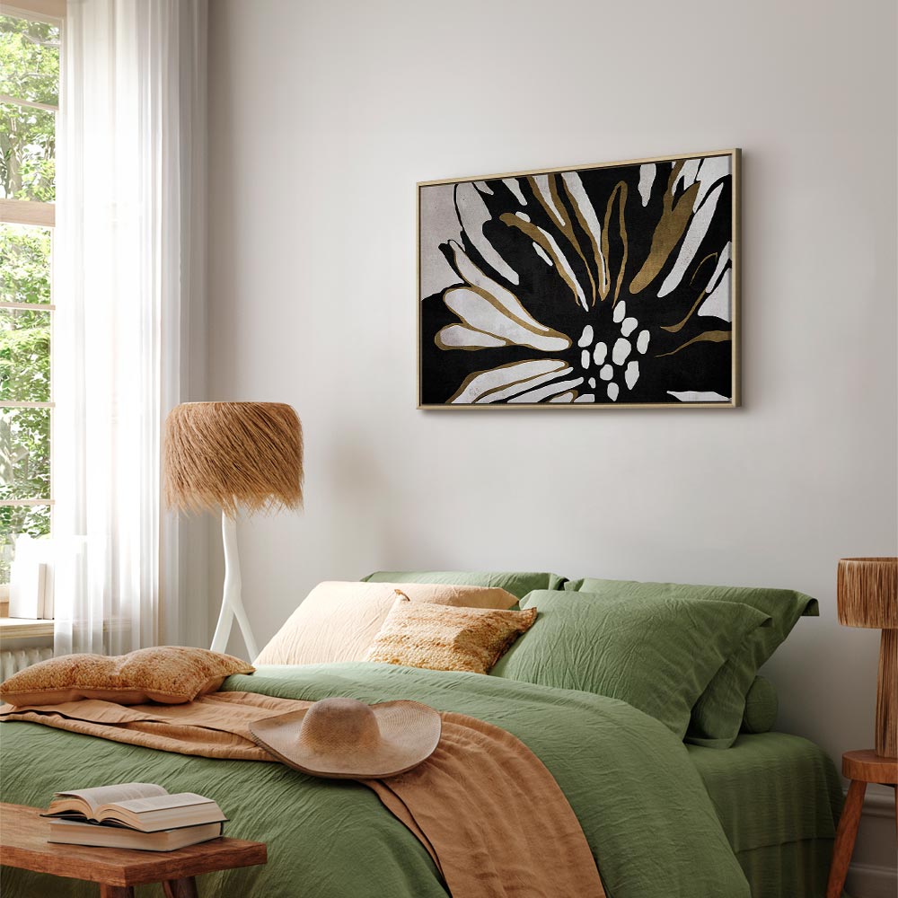 Night Bloom Floral Abstract Canvas Print