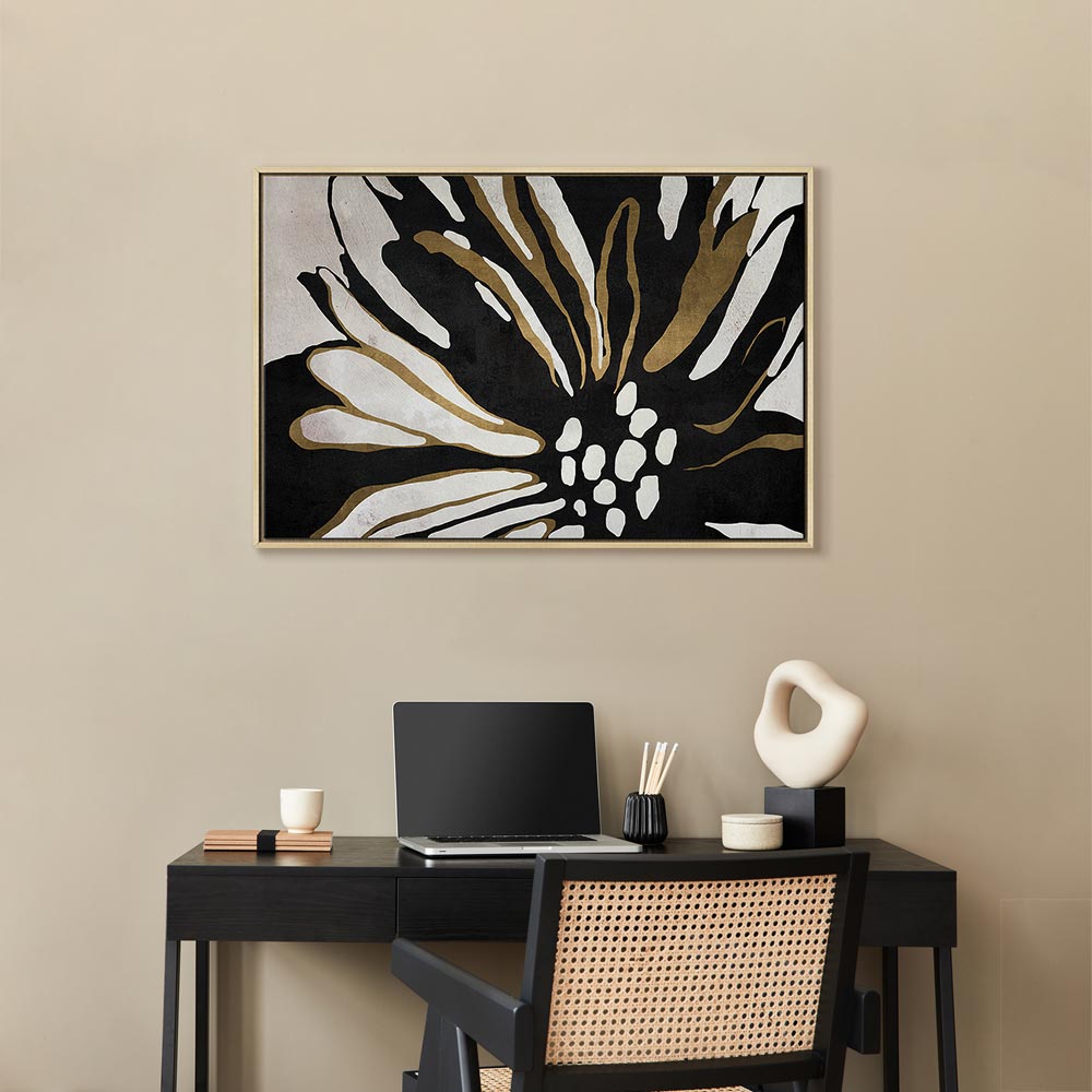 Night Bloom Floral Abstract Canvas Print