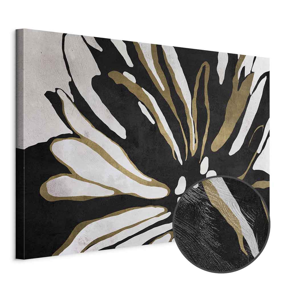 Night Bloom Floral Abstract Canvas Print