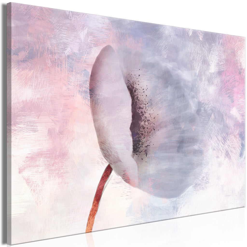 Canvas Print Windy Flower Wide 1 Part