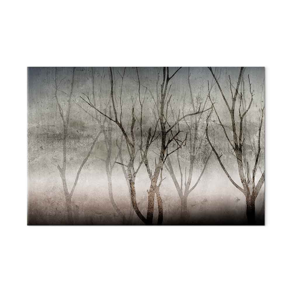 Foggy Forest Abstract Landscape Canvas Print