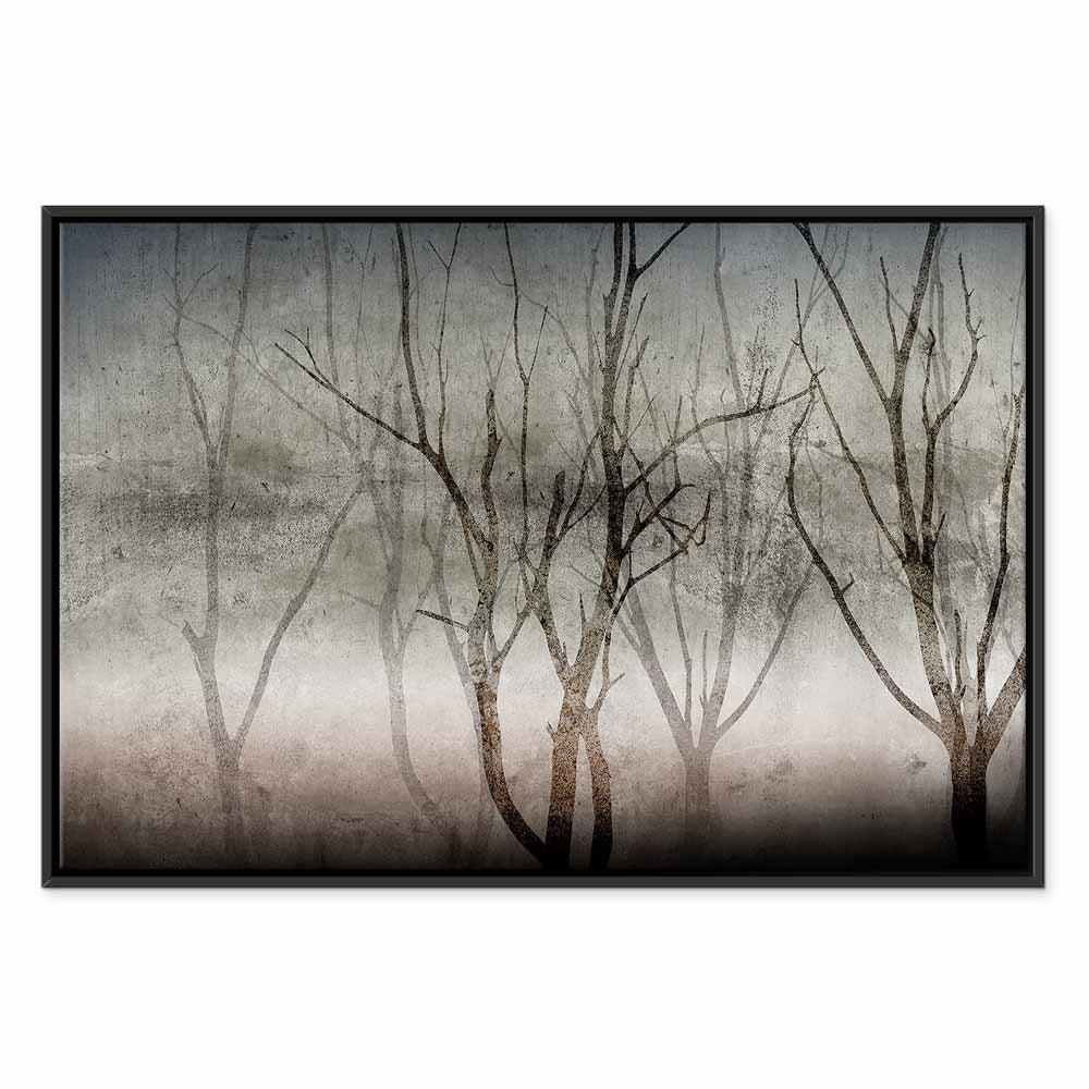 Foggy Forest Abstract Landscape Canvas Print