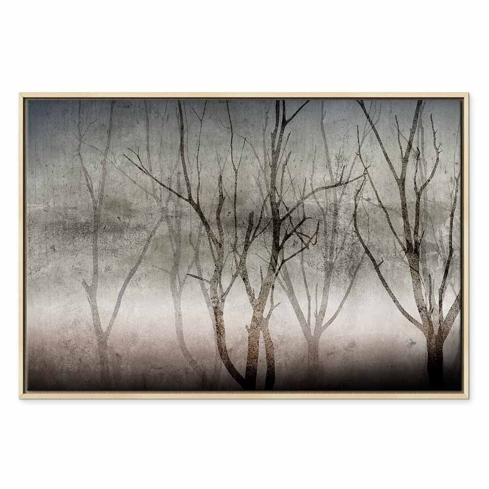 Foggy Forest Abstract Landscape Canvas Print