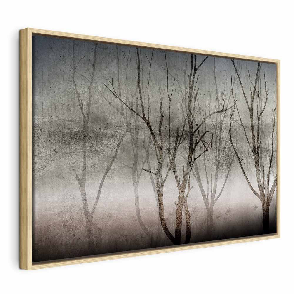 Foggy Forest Abstract Landscape Canvas Print