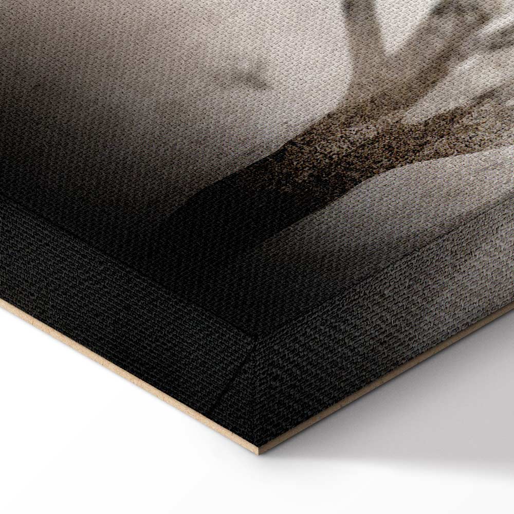 Foggy Forest Abstract Landscape Canvas Print