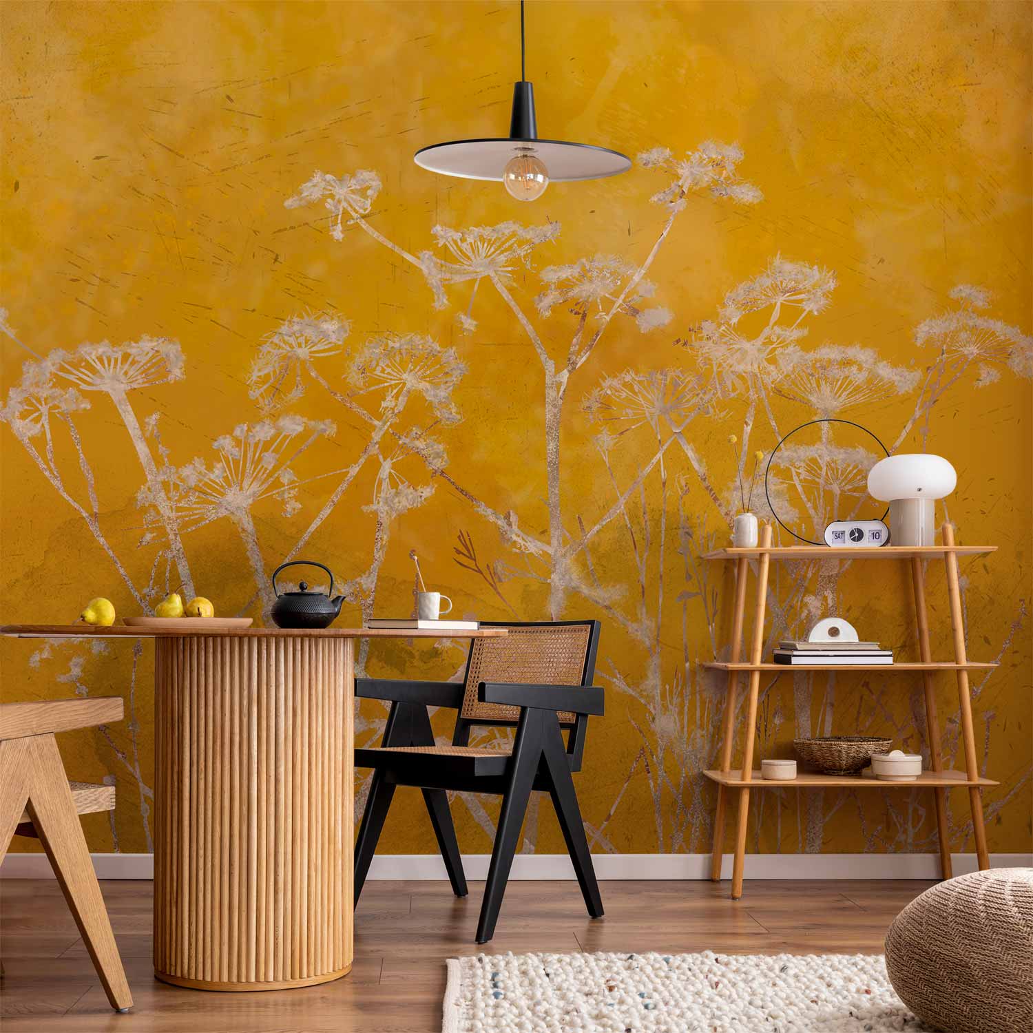 Sunlit Meadow Landscape Wall Mural