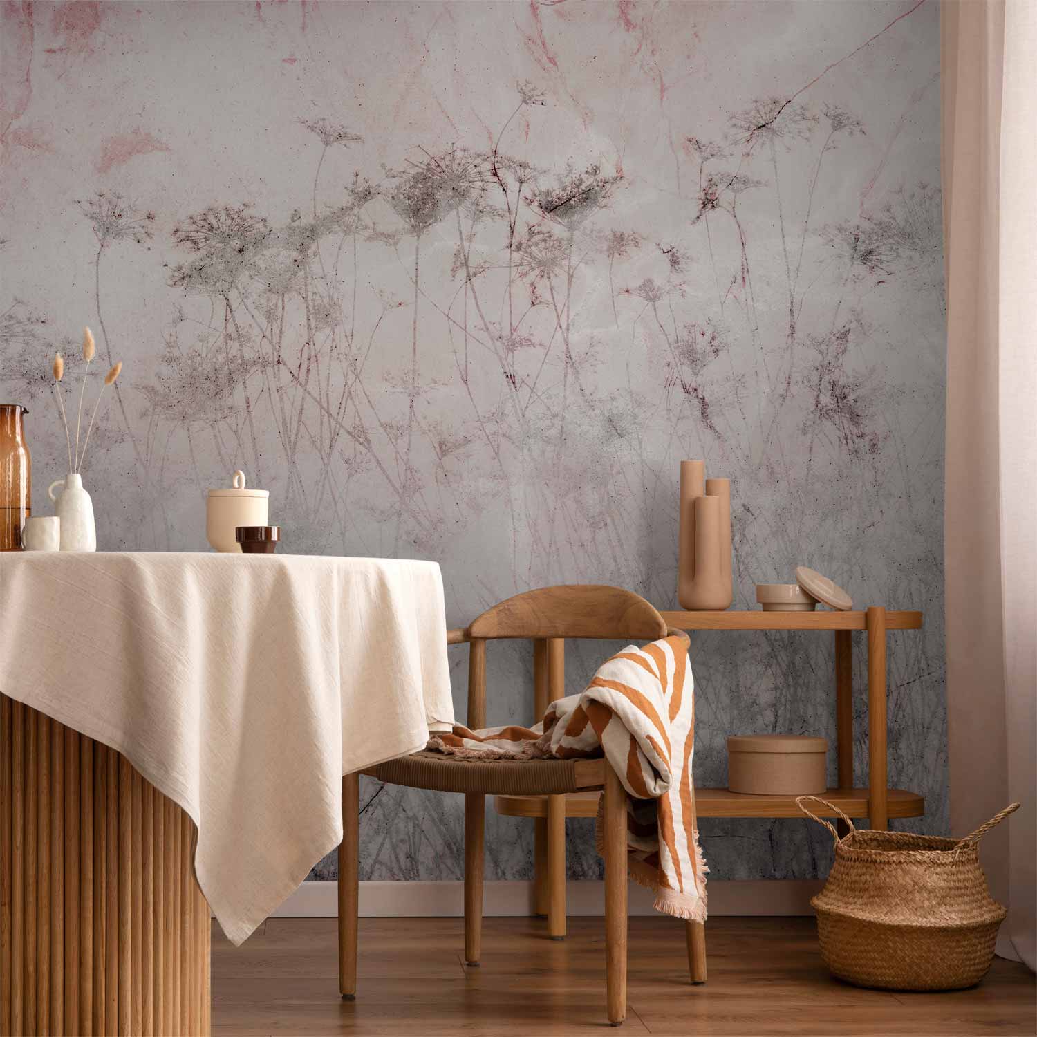 Indian Summer Wildflower Field Wall Mural