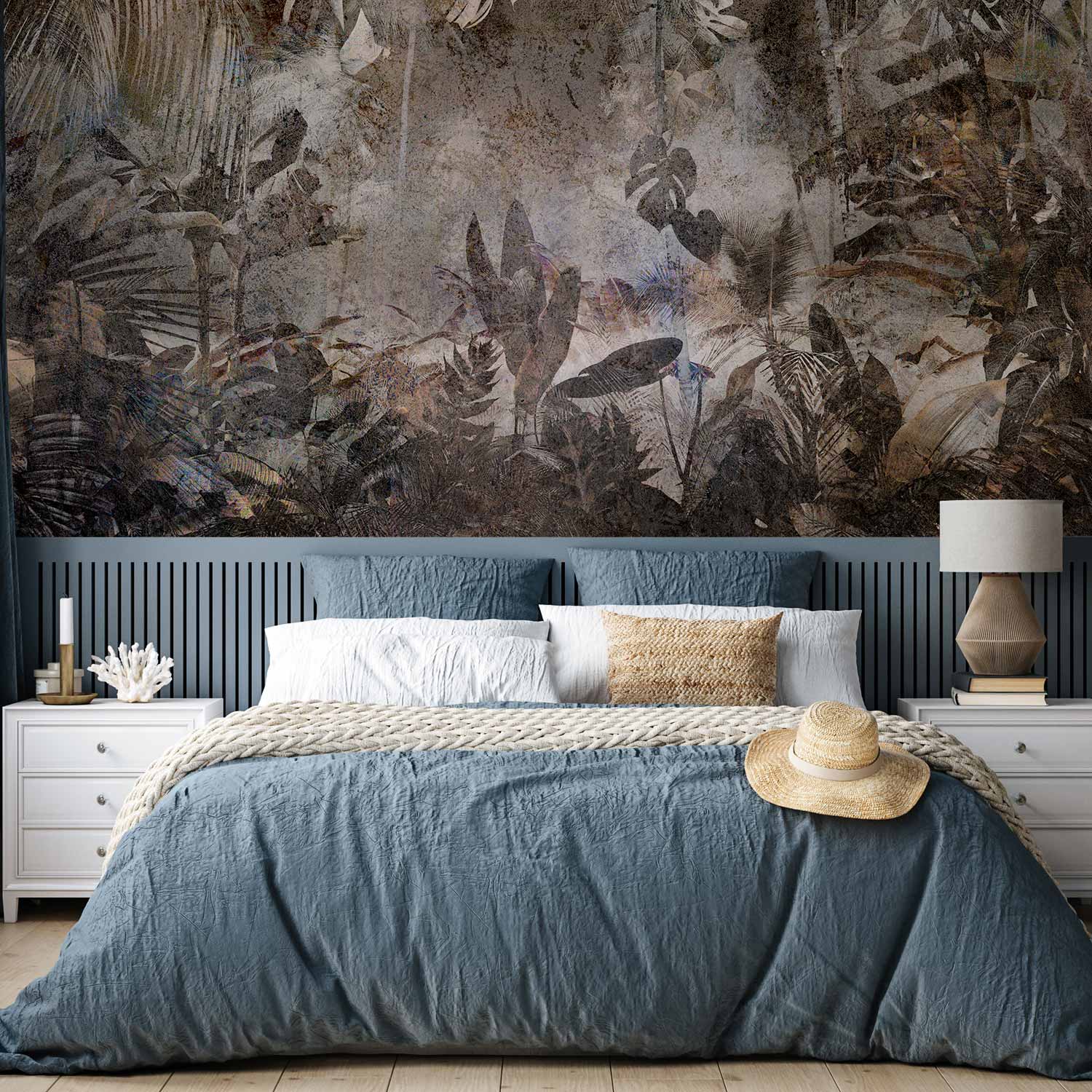 Mysterious Jungle Leaves Wall Mural