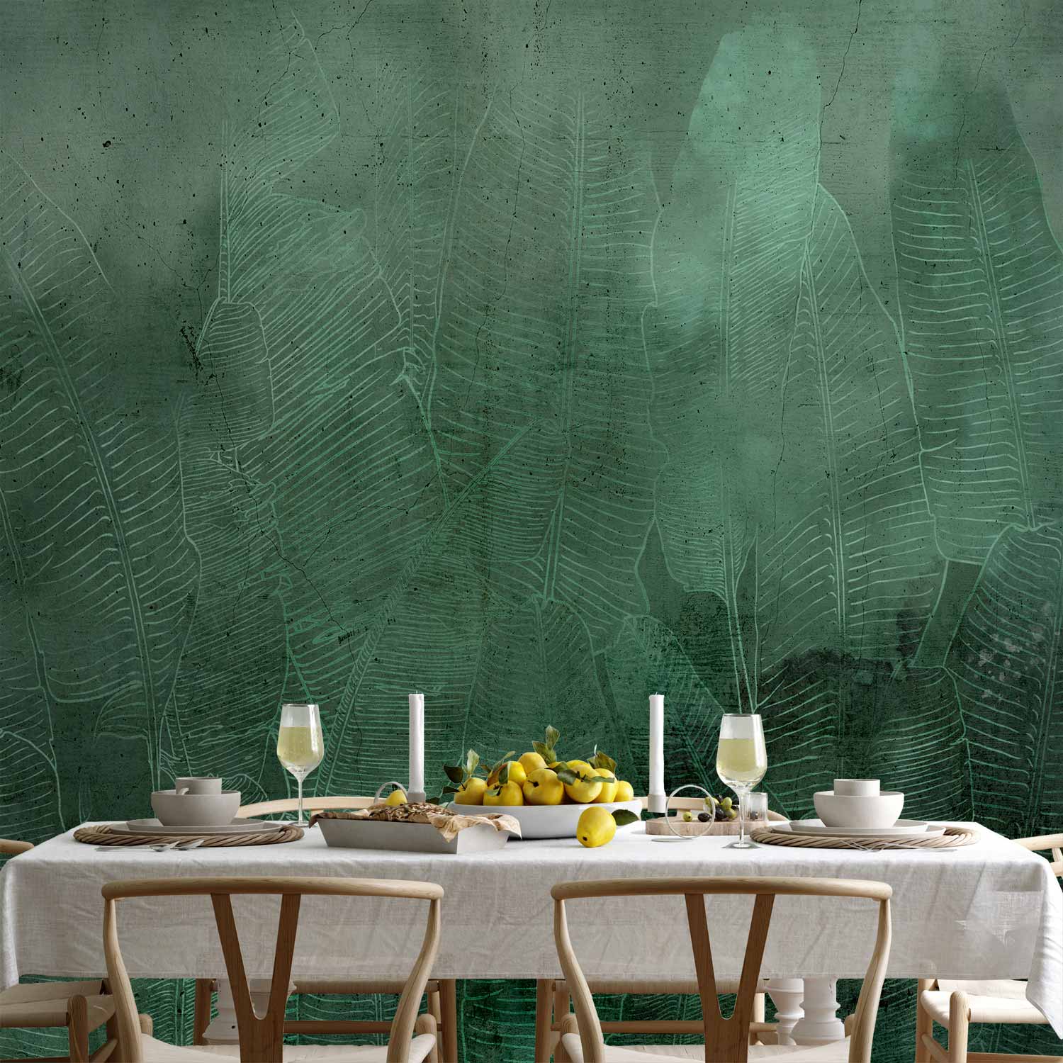 Green Banana Leaves Nature Wall Mural