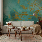 Abstract Watercolor Trees Gentle Breeze Wall Mural