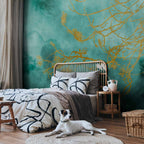 Abstract Watercolor Trees Gentle Breeze Wall Mural