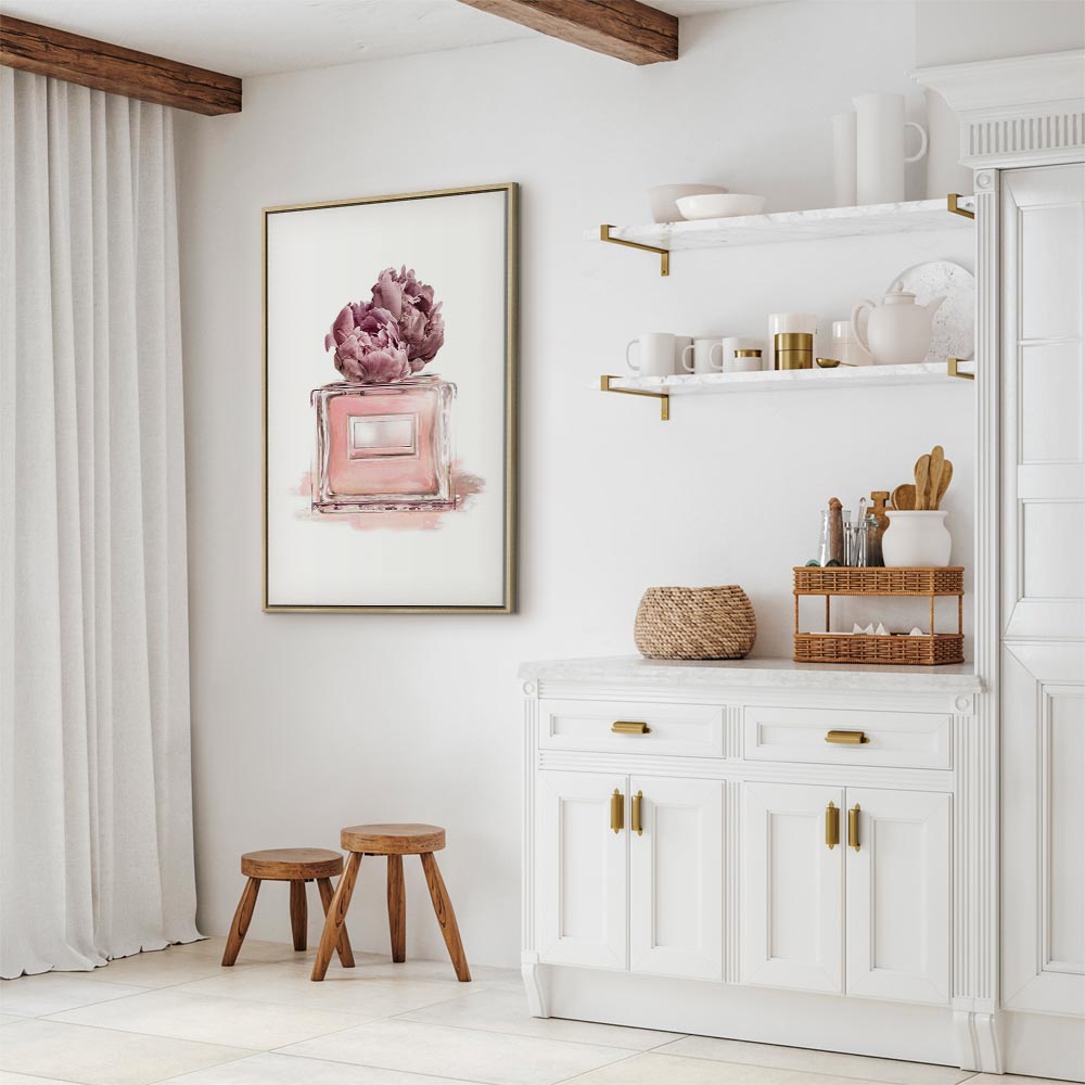 Paris Floral Dream Vertical Canvas Print