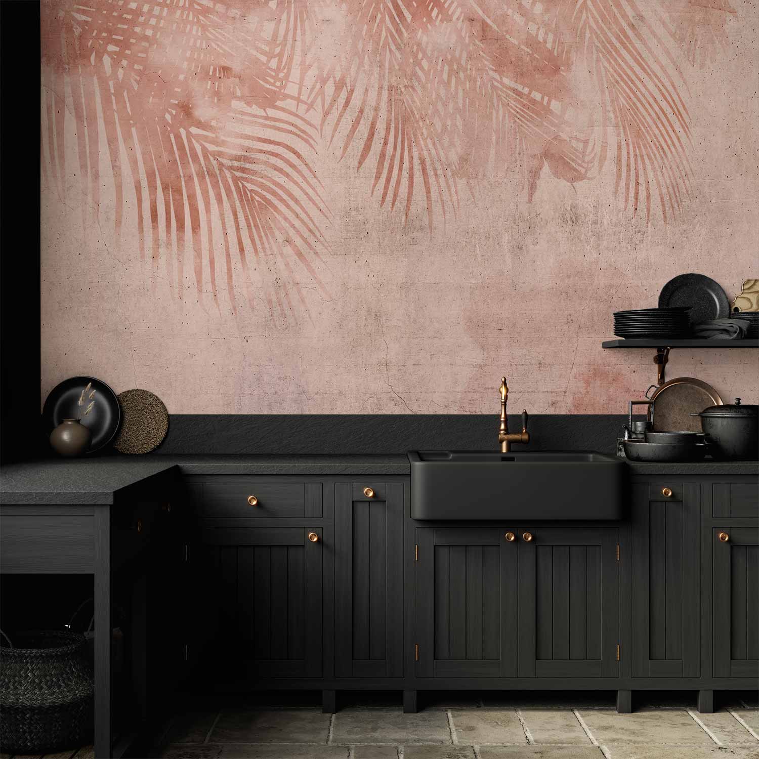 Pink Palm Trees Tropical Wall Mural